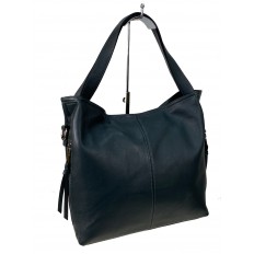 На фото 3 - Женская сумка из натуральной кожи, цвет графит 