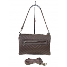 На фото 2 - Женская сумка клатч из натуральной кожи , цвет коричневый