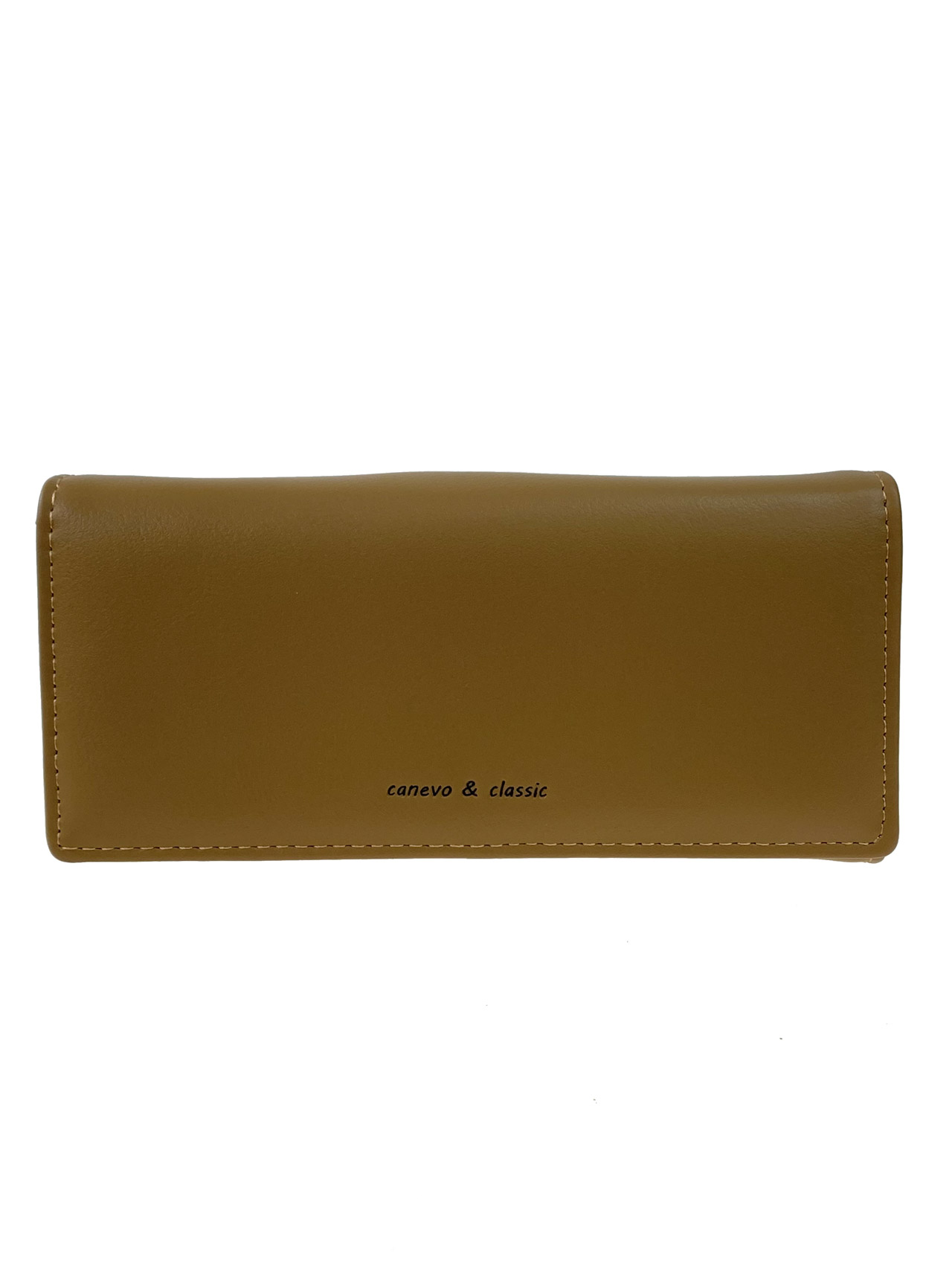 На фото 1 - Женское портмоне из искусственной кожи, цвет коричневый 