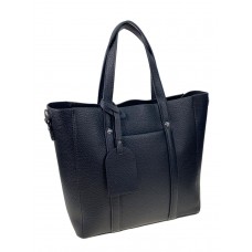 На фото 1 - Женская сумка из искусственной кожи цвет  черный