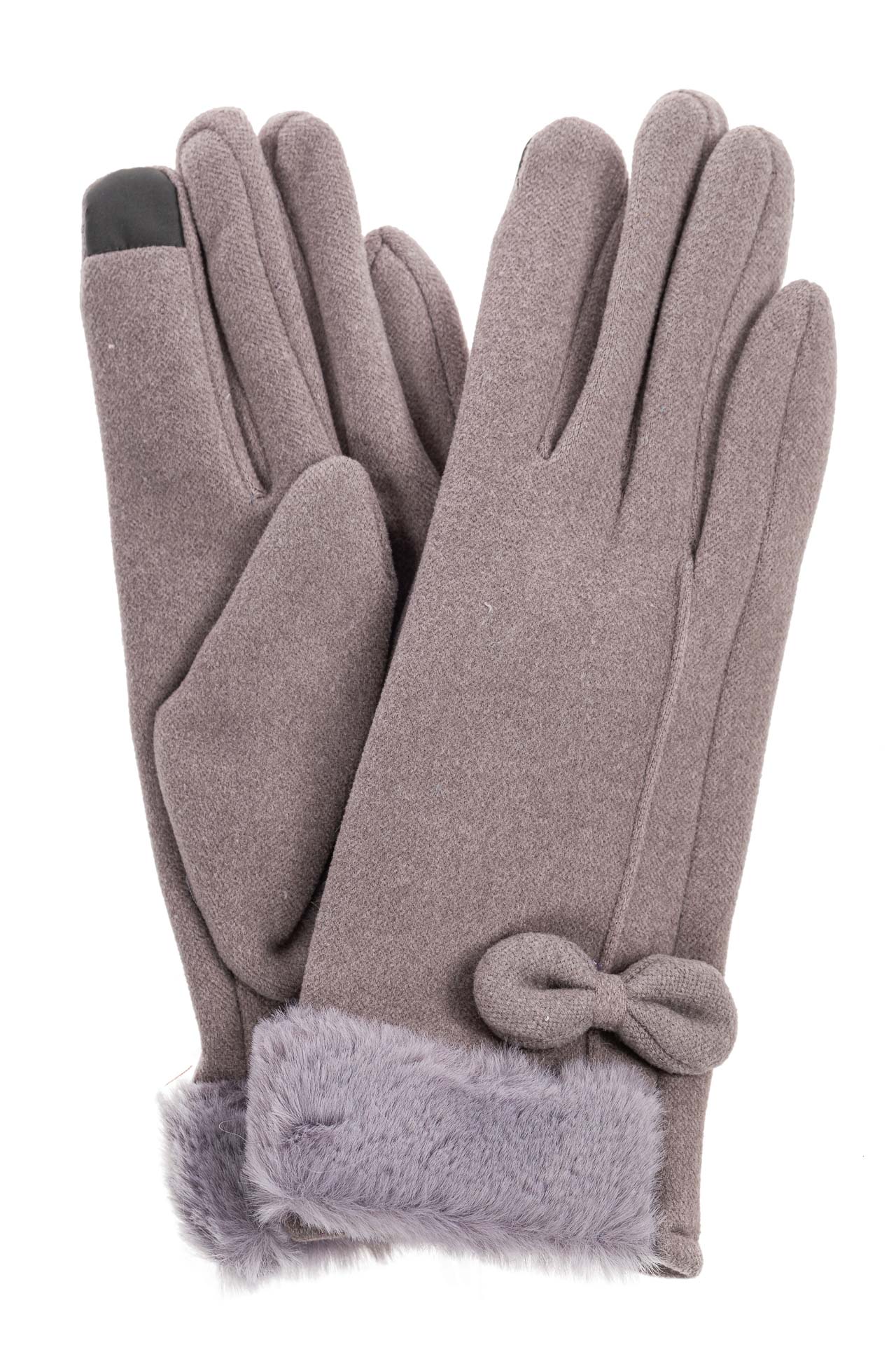 На фото 1 - Элегантные хлопковые перчатки, цвет серый