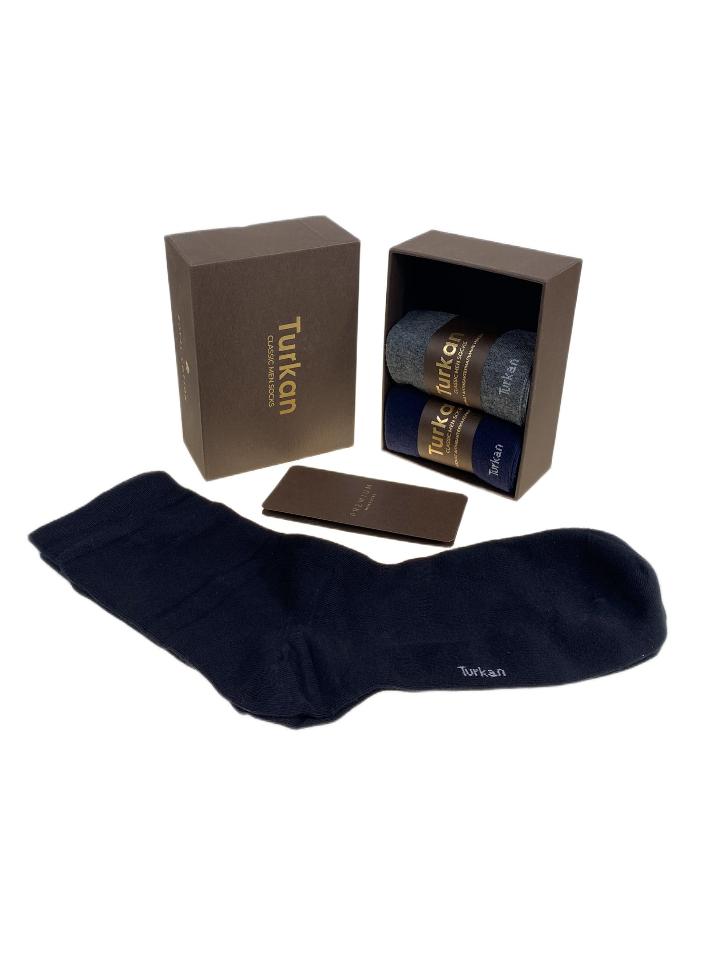 На фото 1 - Набор мужских носков в коробке