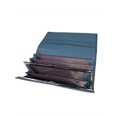 На фото 2 - Кошелёк-портмоне со стразами, цвет голубой