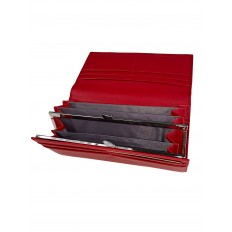 На фото 2 - Кошелёк-портмоне со стразами, цвет красный