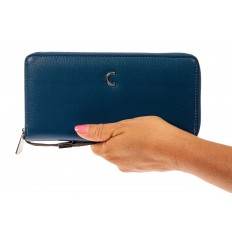 На фото 3 - Женский кошелек из искусственной кожи, цвет синий