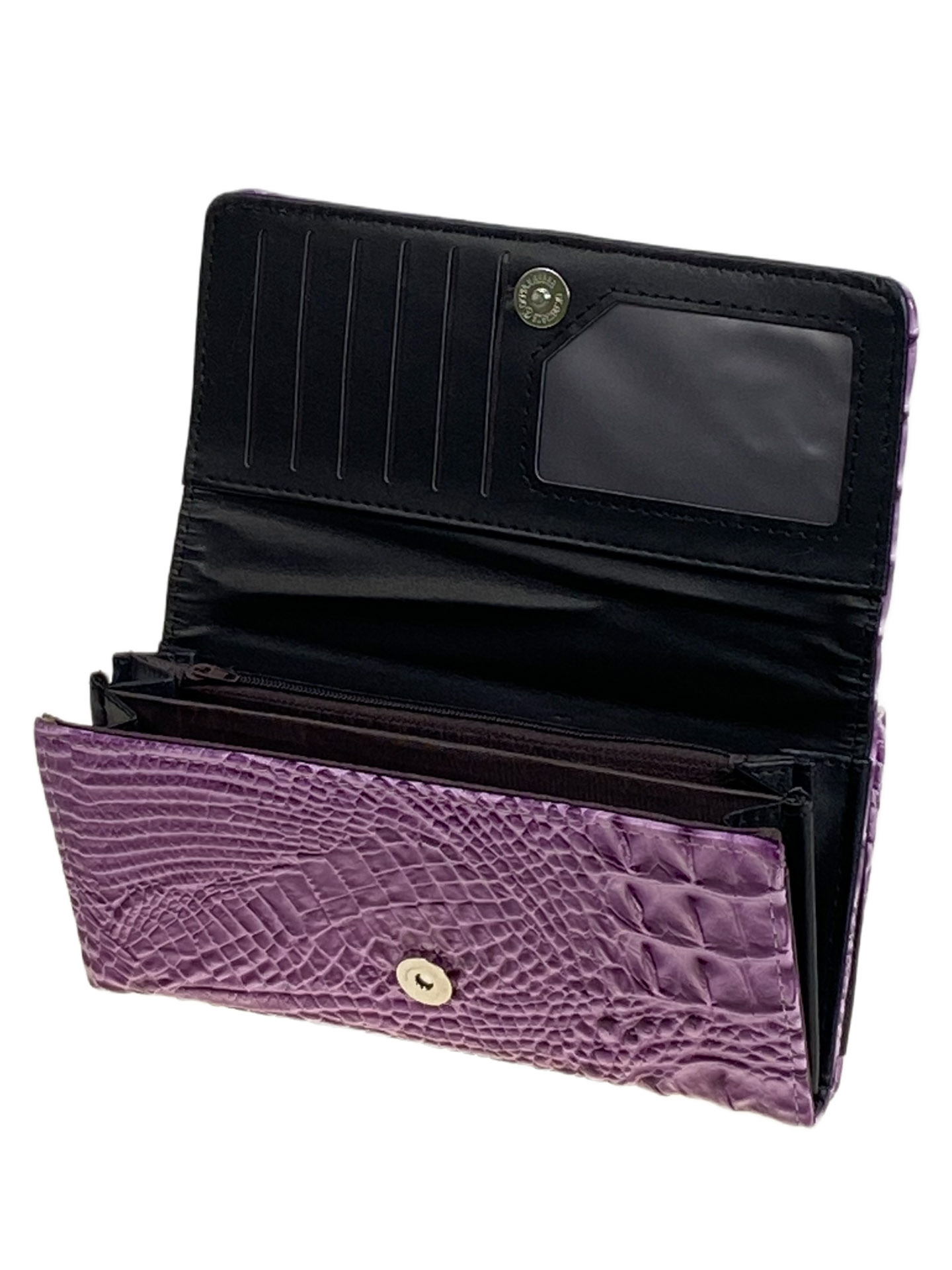 На фото 2 -  Женское портмоне из искусственной кожи, цвет фиолетовый