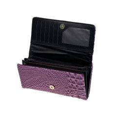 На фото 2 - Женское портмоне из искусственной кожи, цвет фиолетовый На фото 2 - Женское портмоне из искусственной кожи, цвет фиолетовый