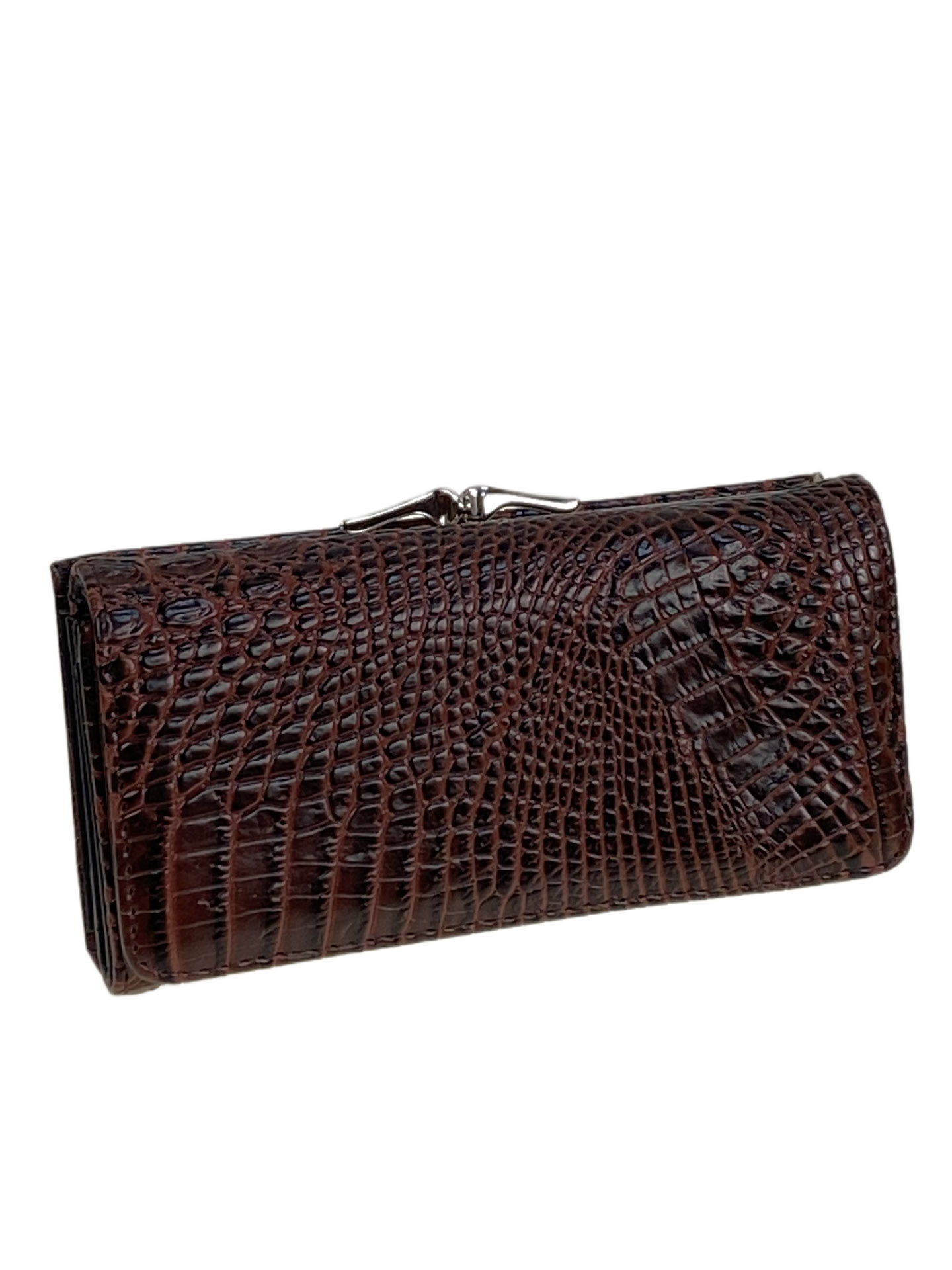 На фото 1 -  Женское портмоне из искусственной кожи, цвет шоколад