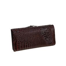На фото 1 -  Женское портмоне из искусственной кожи, цвет шоколад
