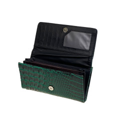 На фото 2 -  Женское портмоне из искусственной кожи, цвет зеленый