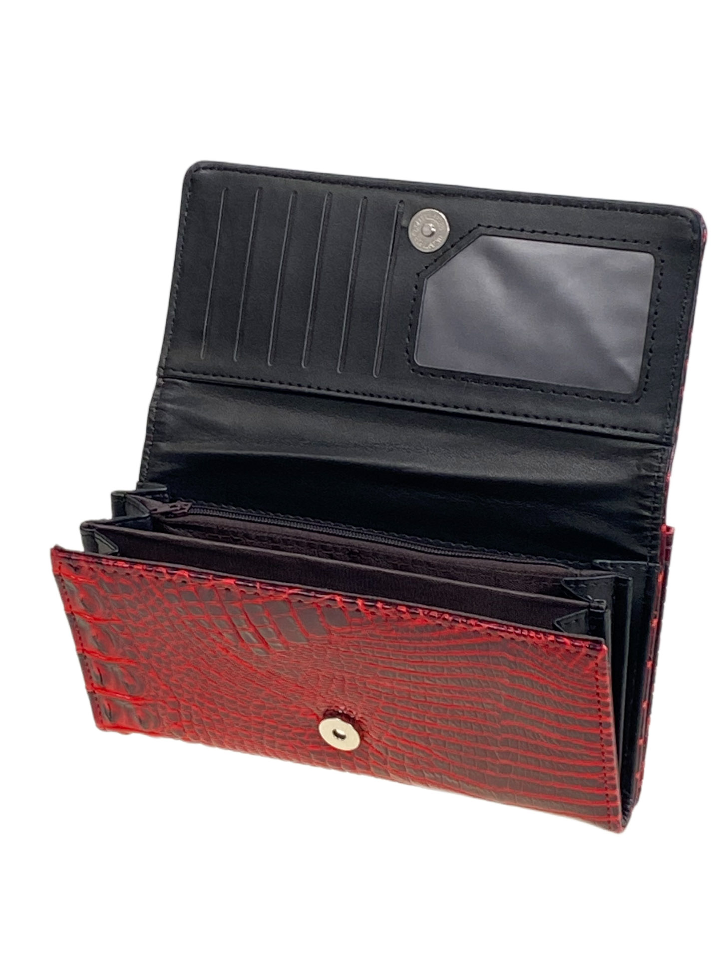 На фото 2 -  Женское портмоне из искусственной кожи, цвет красный