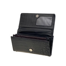 На фото 2 -  Женское портмоне из искусственной кожи, цвет черный На фото 2 -  Женское портмоне из искусственной кожи, цвет черный