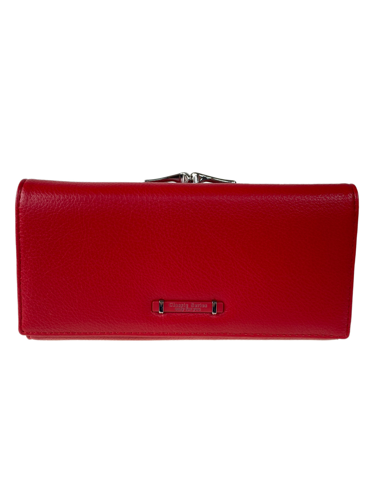 На фото 1 - Женское портмоне с фермуаром  из искусственной   кожи, цвет красный