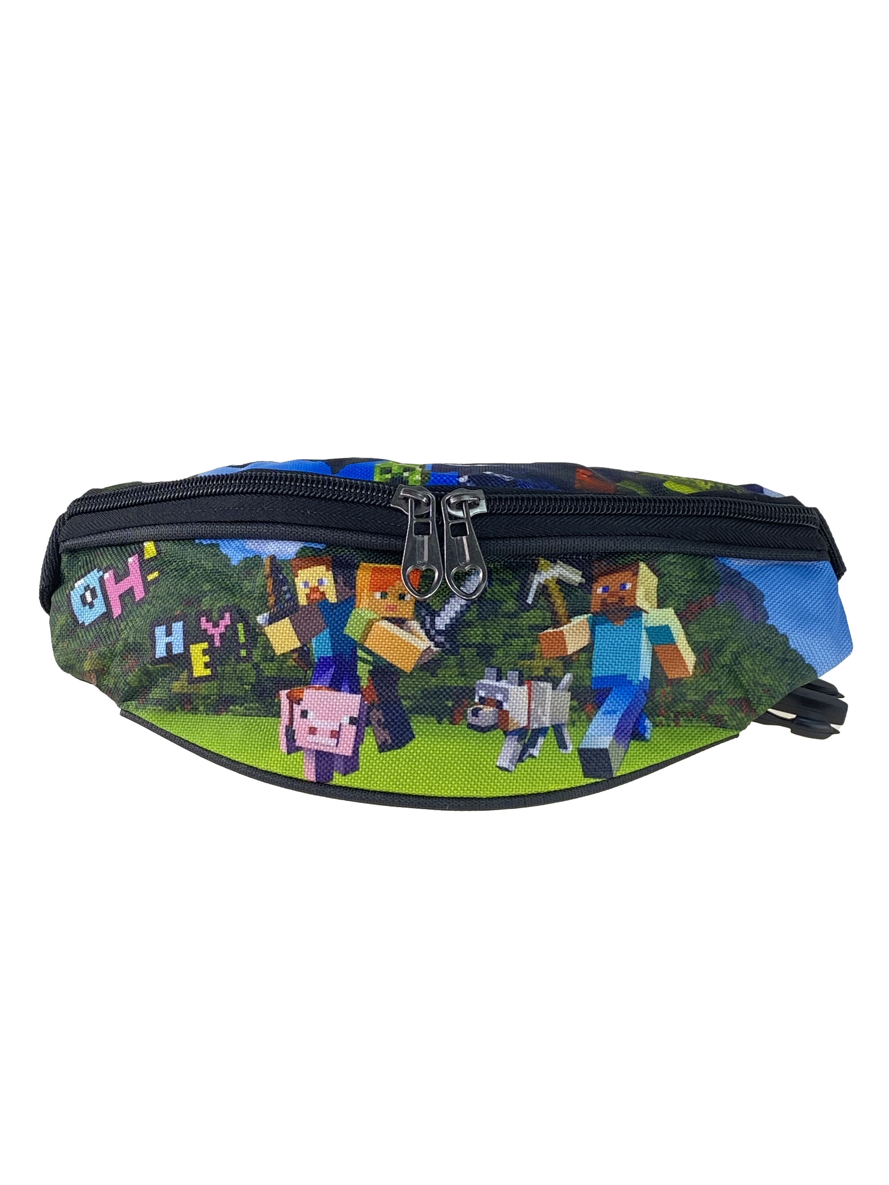 На фото 1 - Детская сумка на пояс из текстиля с принтом, мультицвет