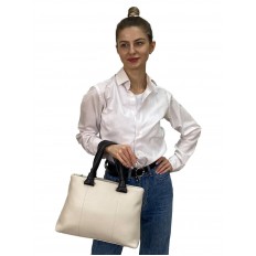 На фото 3 - Женская сумка клатч из искусственной кожи , цвет молочный