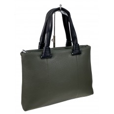 На фото 2 - Женская сумка клатч из искусственной кожи , цвет зеленый