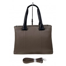На фото 1 - Женская сумка клатч из искусственной кожи , цвет коричневый