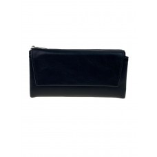 На фото 1 - Женское портмоне из искусственной кожи, цвет черный