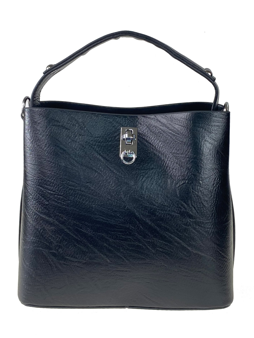 На фото 2 - Летняя женская сумка тоут из экокожи, цвет чёрный