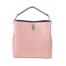 На фото 2 - Летняя женская сумка тоут из экокожи, цвет нежно-розовый