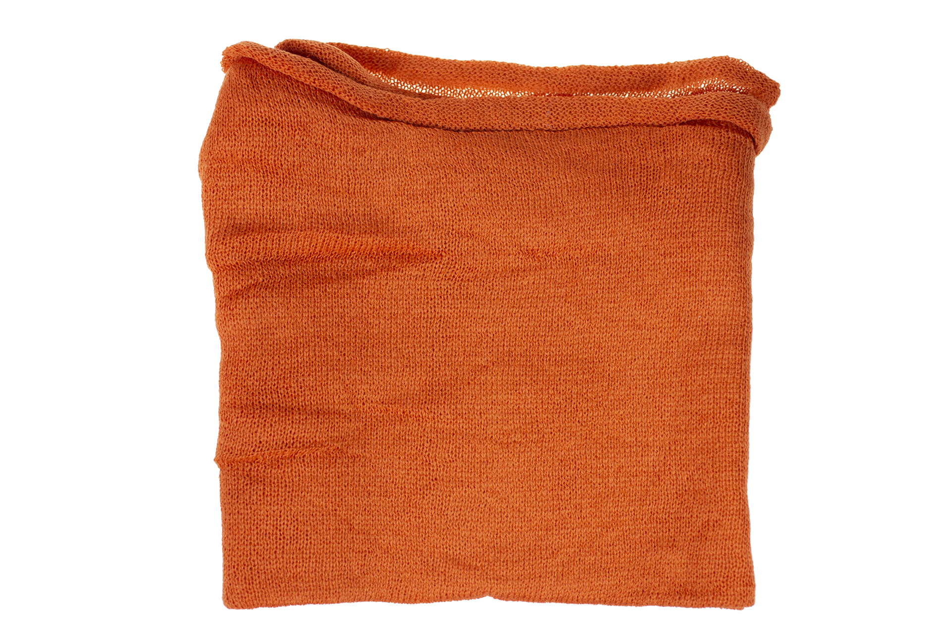 На фото 2 - Снуд из шерсти, цвет тёмно-оранжевый