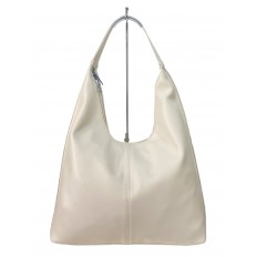 На фото 2 - Женская сумка шоппер из искусственной кожи, цвет молочный 