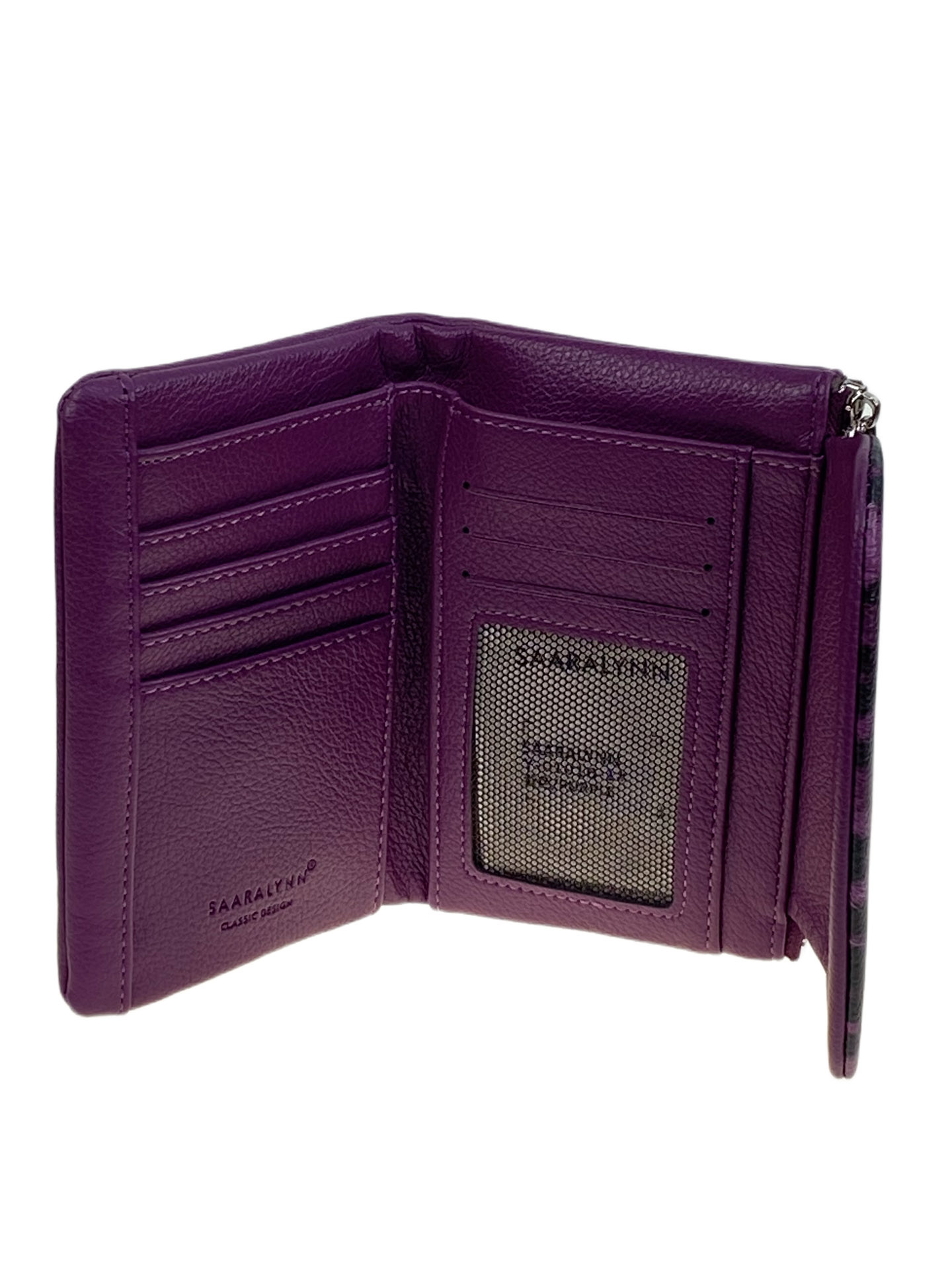 На фото 2 -  Женское портмоне из искусственной кожи, цвет фиолетовый