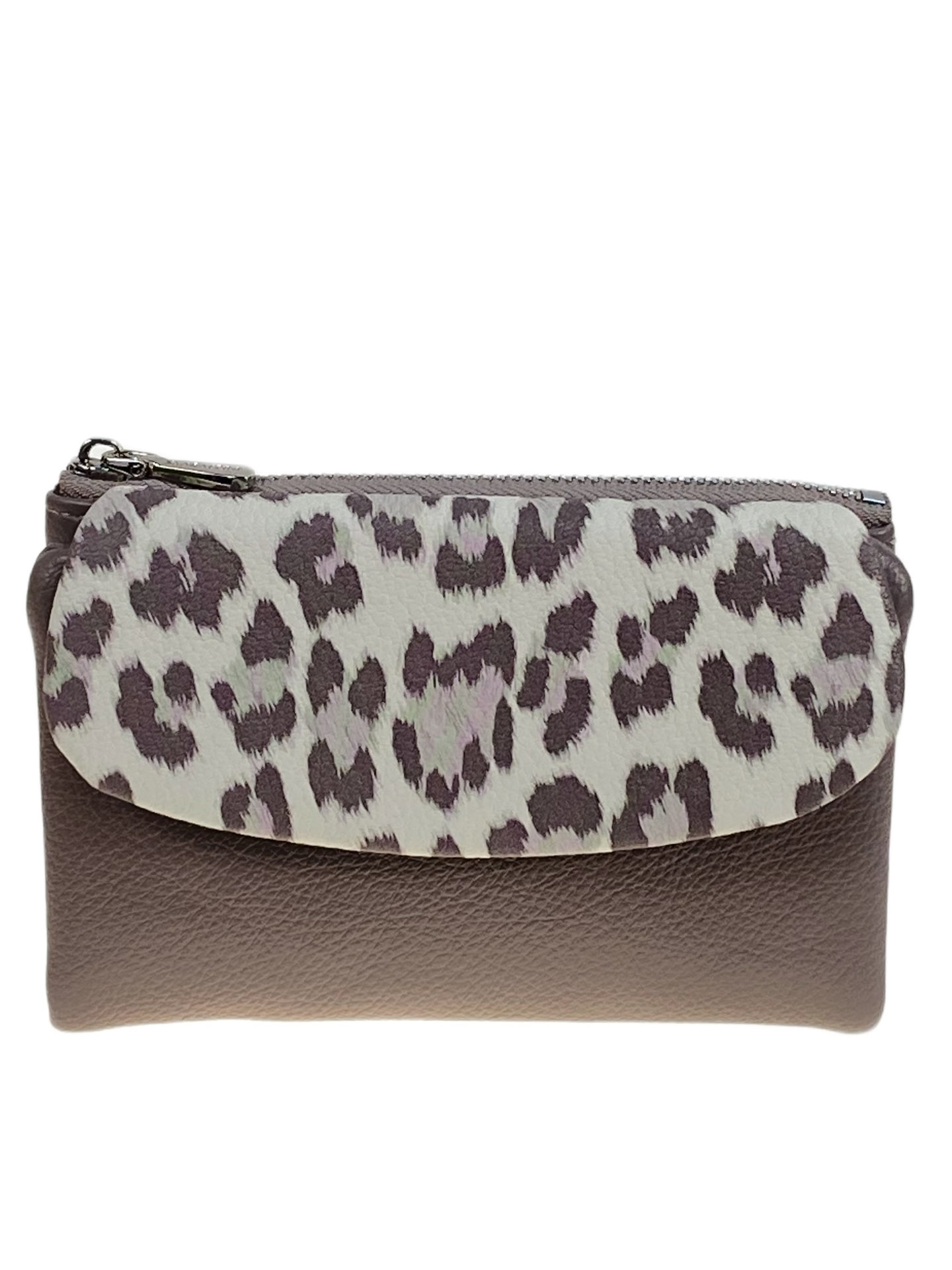 На фото 1 -  Женское портмоне из искусственной кожи, цвет серый