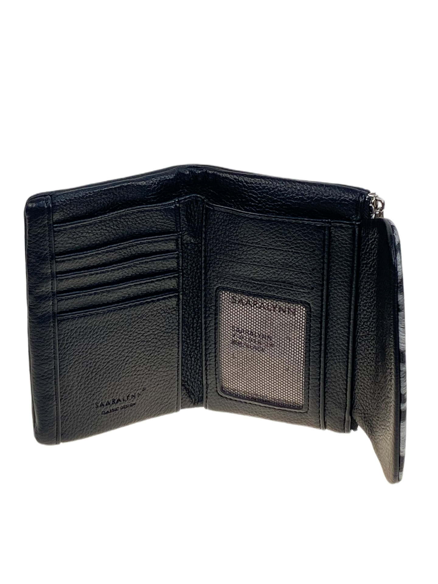 На фото 2 -  Женское портмоне из искусственной кожи, цвет черный