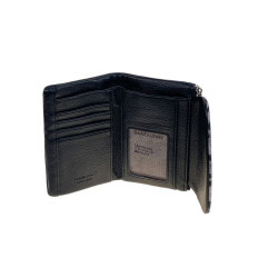 На фото 2 -  Женское портмоне из искусственной кожи, цвет черный