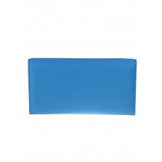На фото 1 - Женское портмоне из натуральной кожи, цвет голубой
