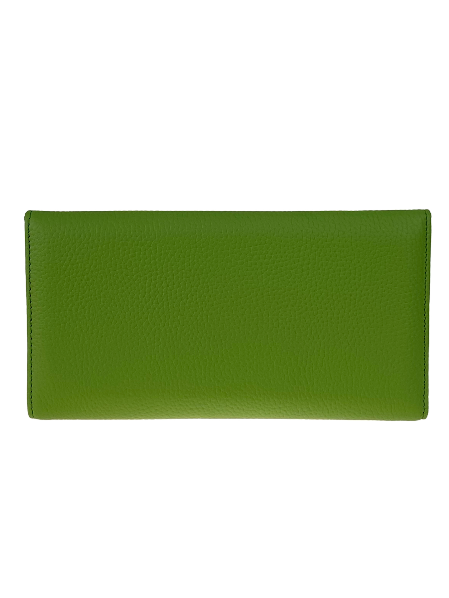 На фото 1 - Женское портмоне из натуральной кожи, цвет светло зеленое