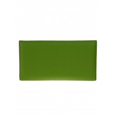 На фото 1 - Женское портмоне из натуральной кожи, цвет светло зеленое