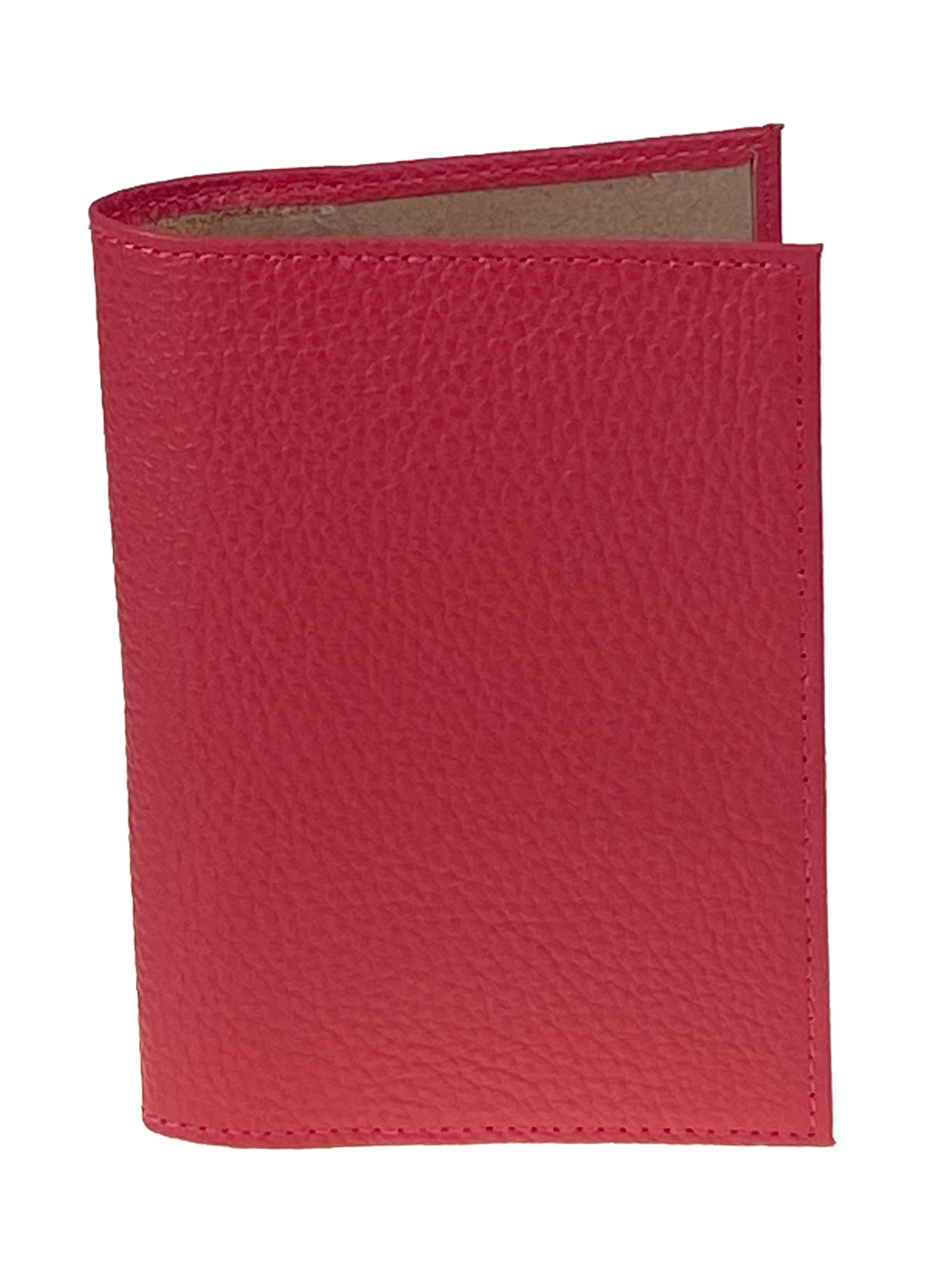 На фото 1 - Обложка на паспорта из натуральной кожи, цвет розовый