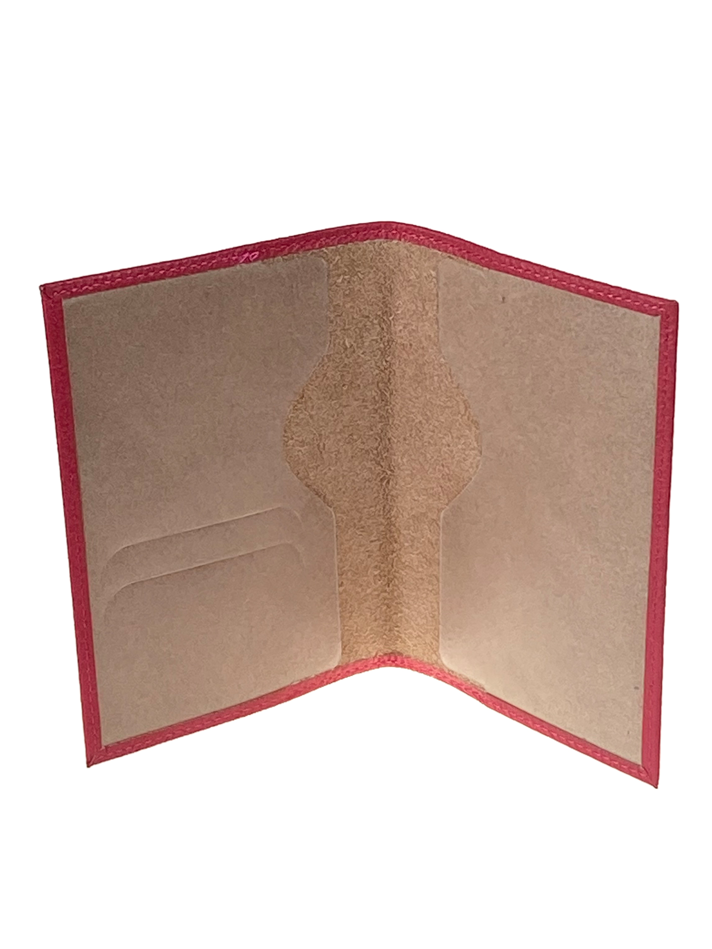 На фото 2 - Обложка на паспорта из натуральной кожи, цвет розовый