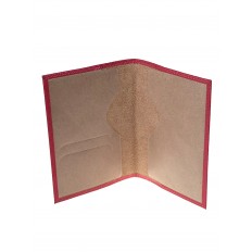 На фото 2 - Обложка на паспорта из натуральной кожи, цвет розовый