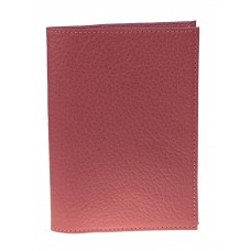 На фото 1 - Обложка на паспорта из натуральной кожи, цвет малиновый