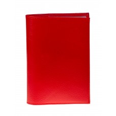 На фото 1 - Обложка на паспорта из натуральной кожи, цвет красный