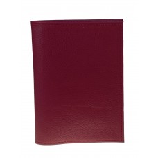 На фото 1 - Обложка для паспорта из натуральной кожи, цвет бордовый
