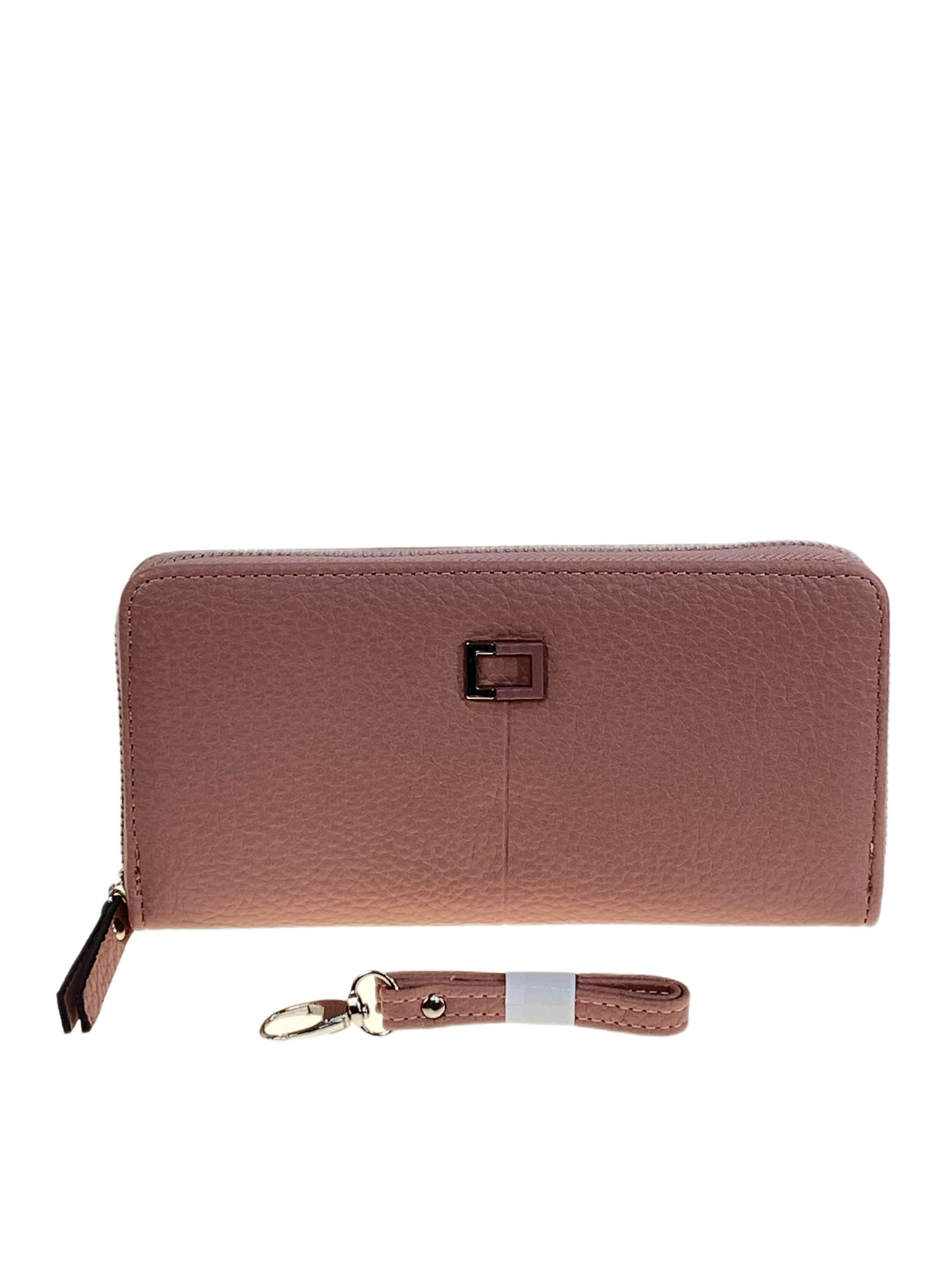 На фото 1 -  Женское портмоне из искусственной кожи, цвет розовый