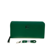 На фото 1 -  Женское портмоне из искусственной кожи, цвет зеленый