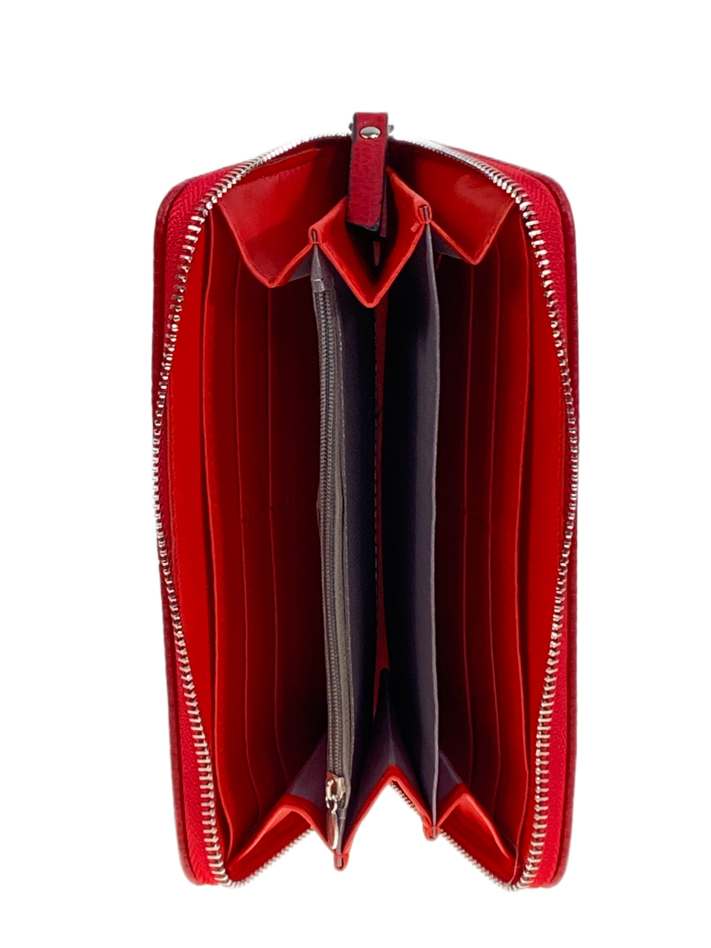 На фото 2 -  Женское портмоне из искусственной кожи, цвет красный