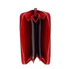 На фото 2 -  Женское портмоне из искусственной кожи, цвет красный