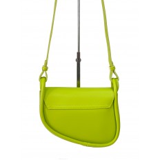 На фото 3 - Женская сумка-седло из искусственной кожи, цвет зеленый
