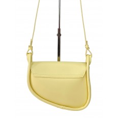 На фото 3 - Женская сумка-седло из искусственной кожи, цвет желтый
