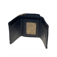 На фото 2 - Женский кошелек  из искусственной кожи, цвет черный 