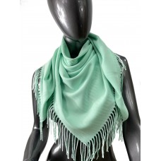 На фото 1 - Мягкий платок из хлопка, цвет светло-зеленый