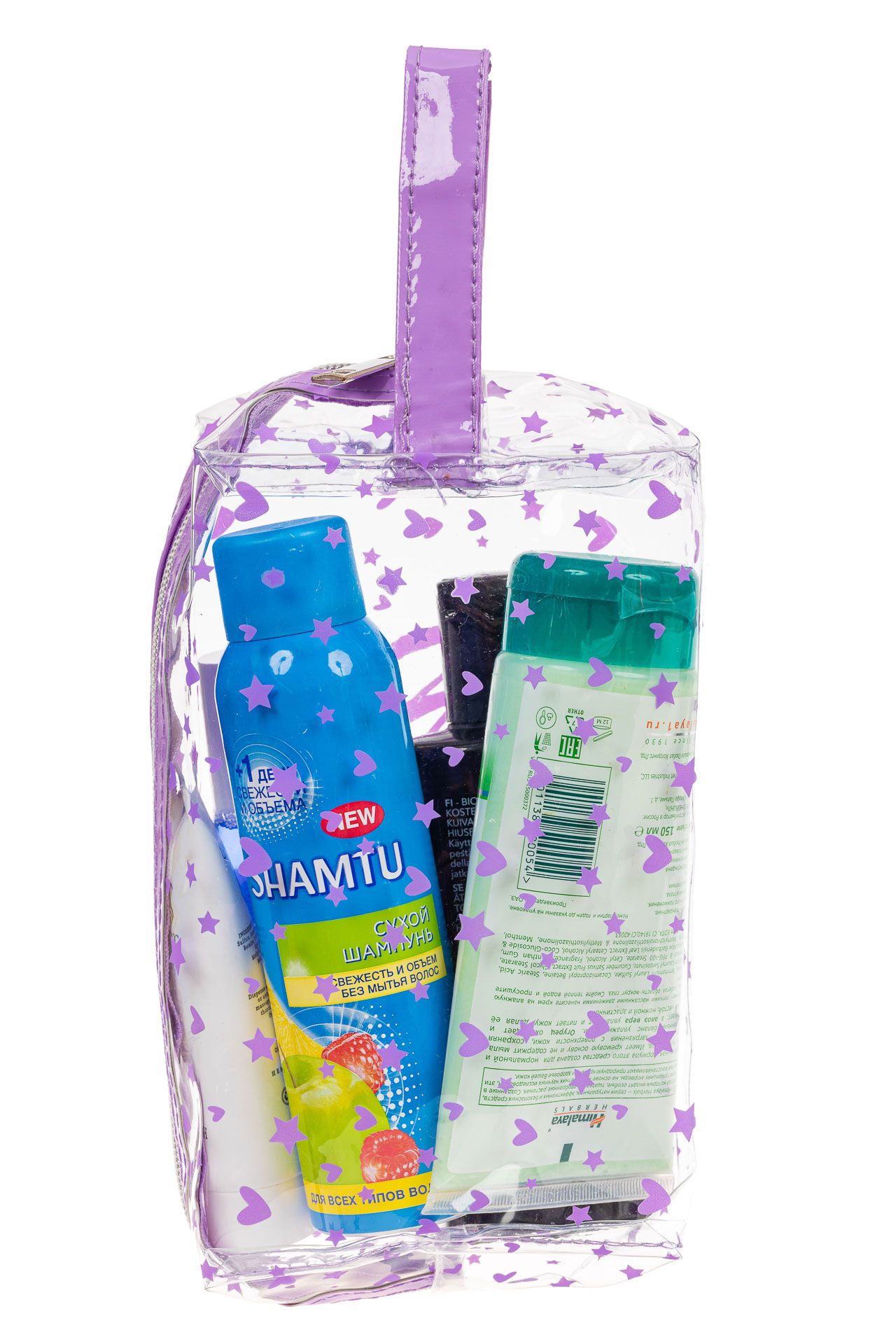 На фото 3 - Непромокаемая сумка-косметичка для бассейна, цвет фиолетовый