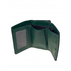 На фото 2 - Женский кошелек из искусственной кожи,цвет зеленый